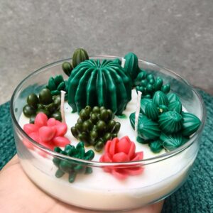 Cactus Resin Candle Bowl